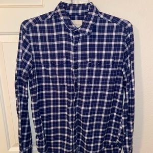 American Eagle Blue and White Flannel. Mens Size Medium